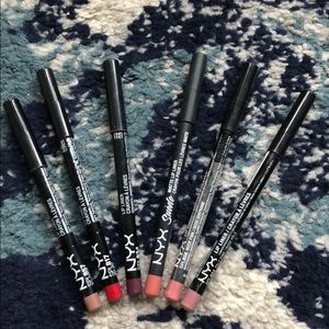6 NYX Lip Liners (Selling together)